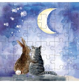 Animal Friends Animal Friends Card + Puzzle "Moonlight"