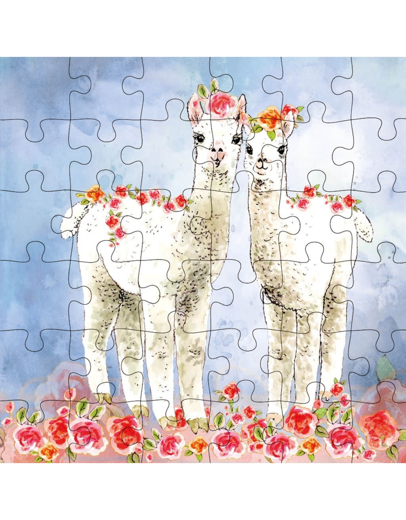 Animal Friends Animal Friends Card + Puzzle "Alpaca"