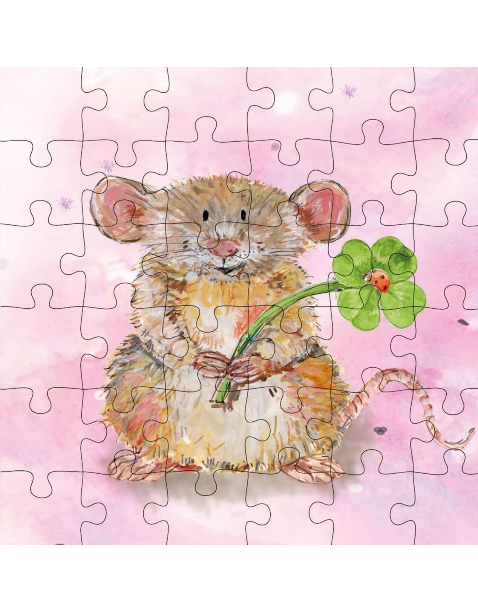 Animal Friends Animal Friends Card + Puzzle "Mouse"