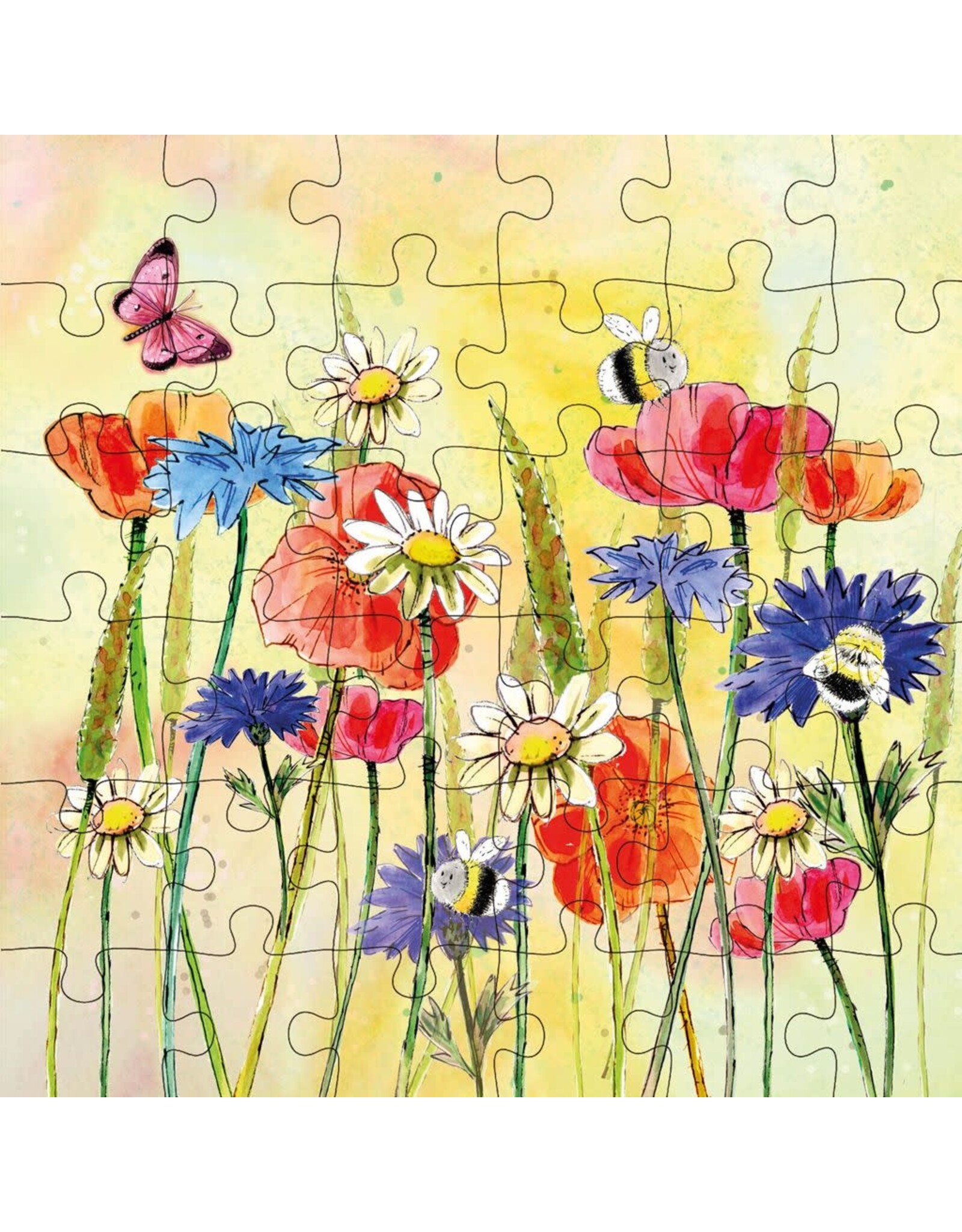 Animal Friends Animal Friends Card + Puzzle "Wild Flowers"