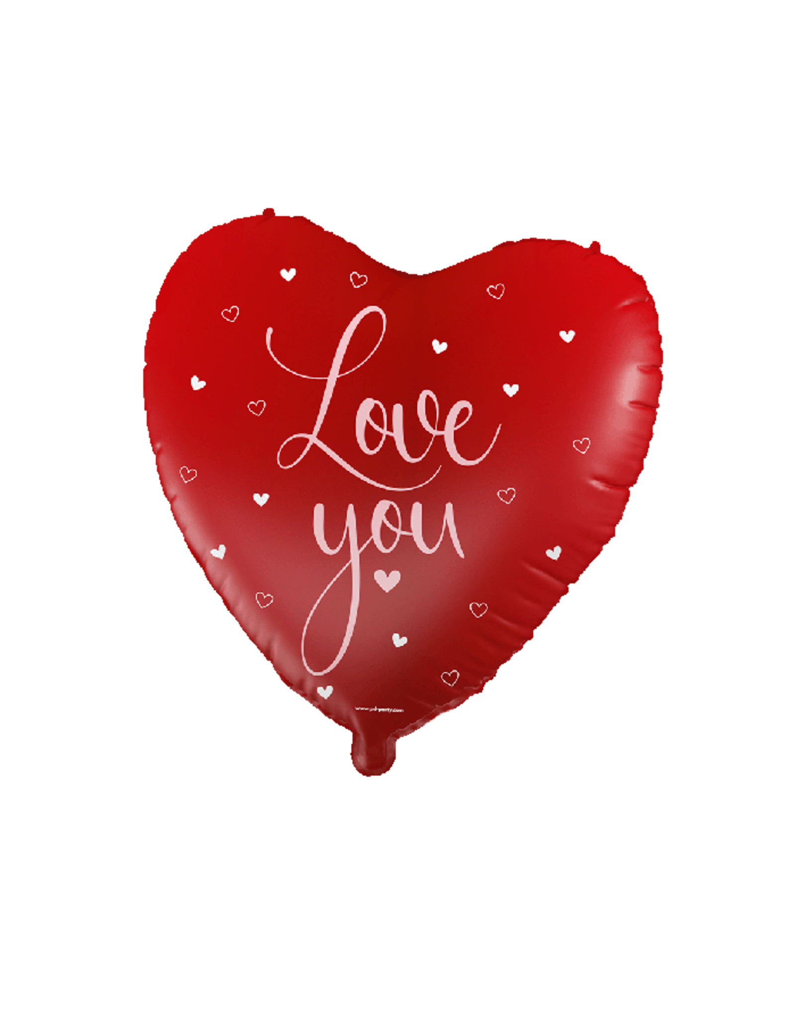 pd party "Love You" Folieballon Rood