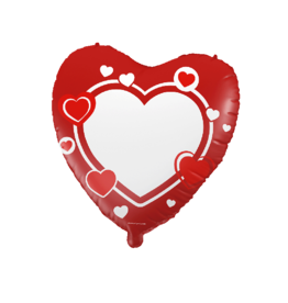 pd party "Schrijfbaar Hart" Folieballon