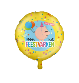 pd party "Feestvarken" Folieballon