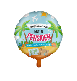pd party "Gefeliciteerd met je Pensioen" Folieballon