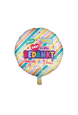 pd party "Bedankt" Folieballon