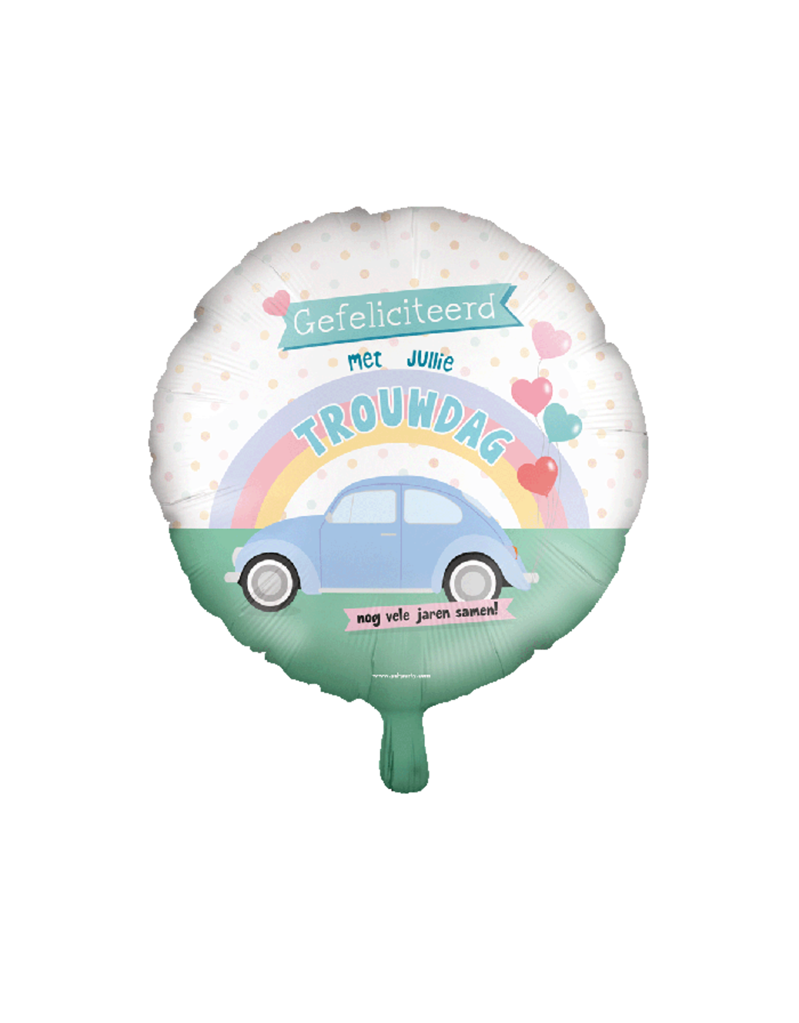 pd party "Gefeliciteerd met jullie Trouwdag" Folieballon
