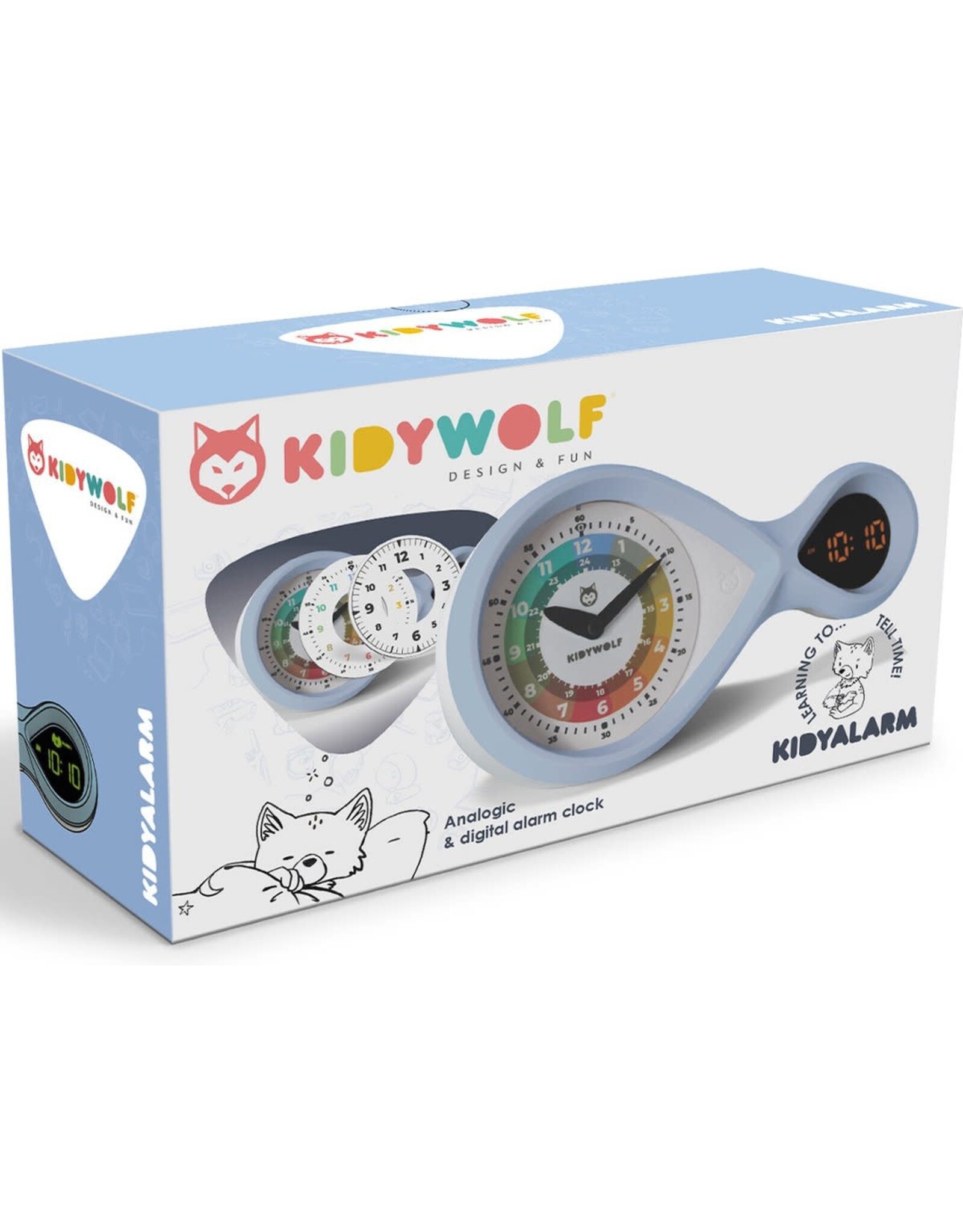 KidyWolf KIDYALARM Educatieve Wekker Blauw