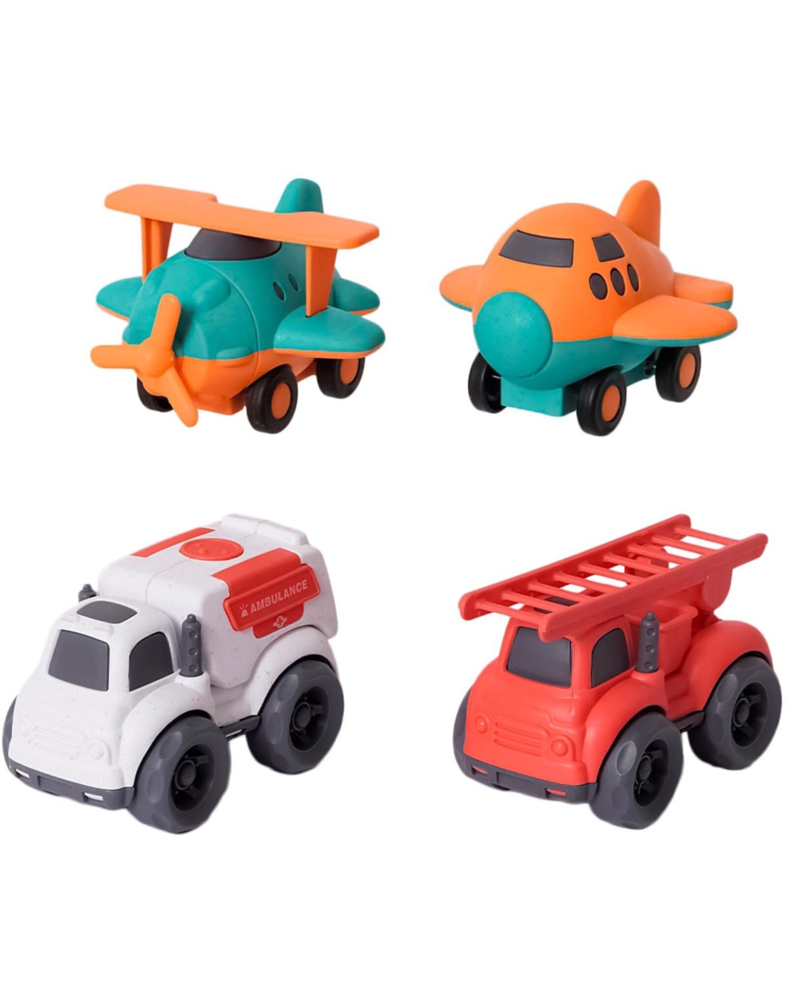 BIOplastic  auto-vliegtuig set 4-delig