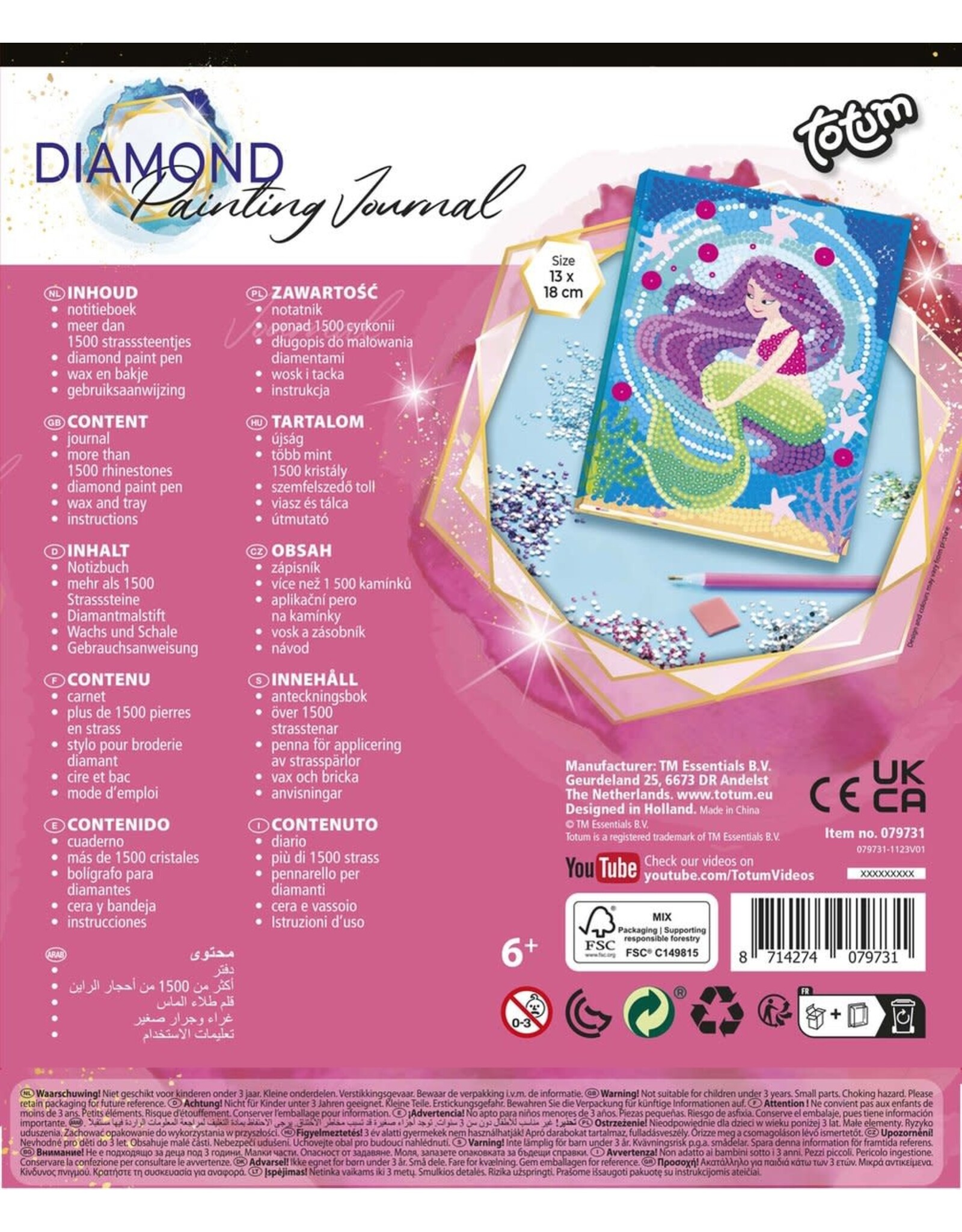 ToTum Diamond Painting Notebook "Zeemeermin"