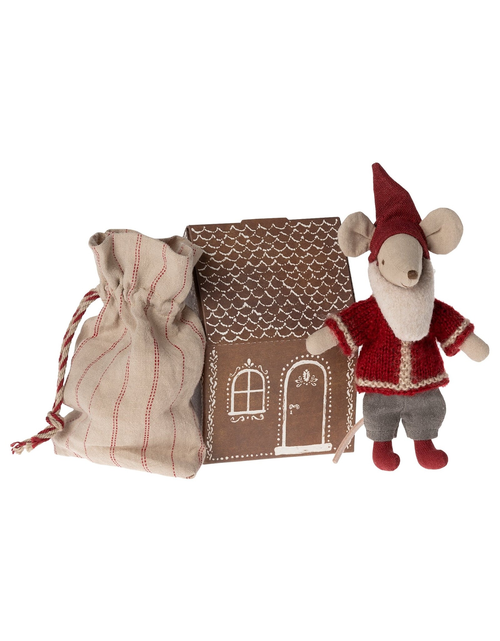 Maileg Santa Mouse - Big brother in Gingerbread House