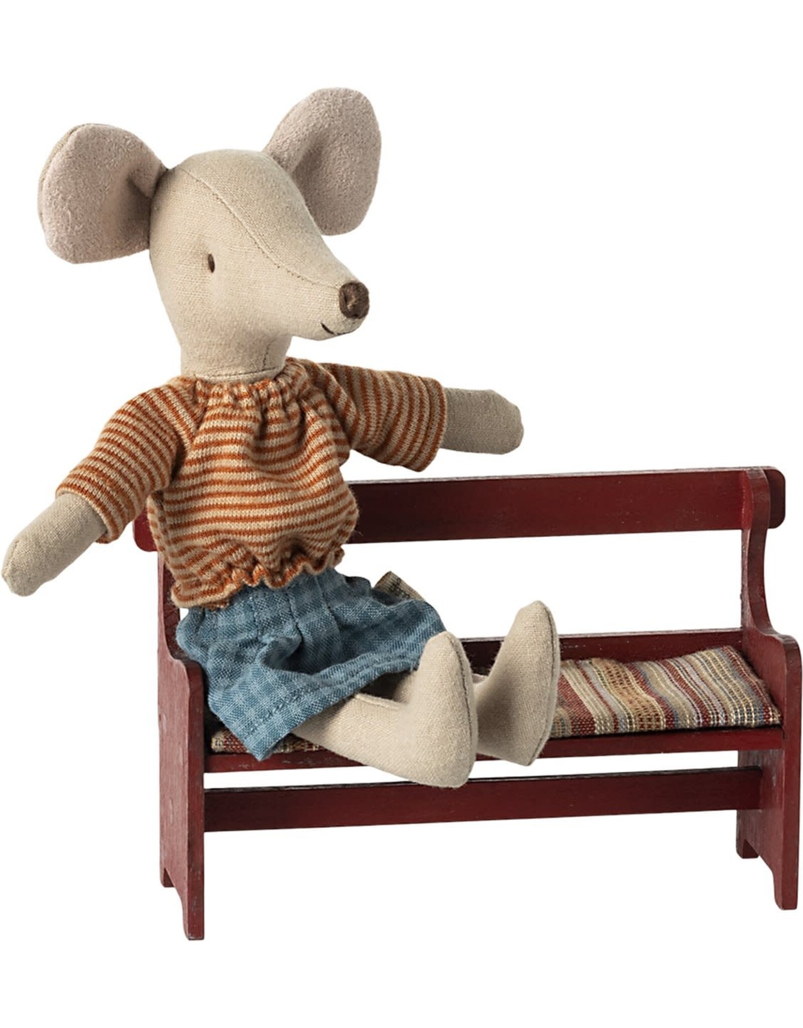 Maileg Bench Mouse - Red