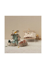 Maileg Baby Mouse in Carry Cot - Blue