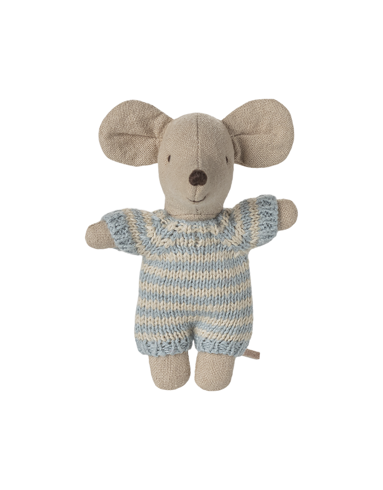 Maileg Baby Mouse in Carry Cot - Blue