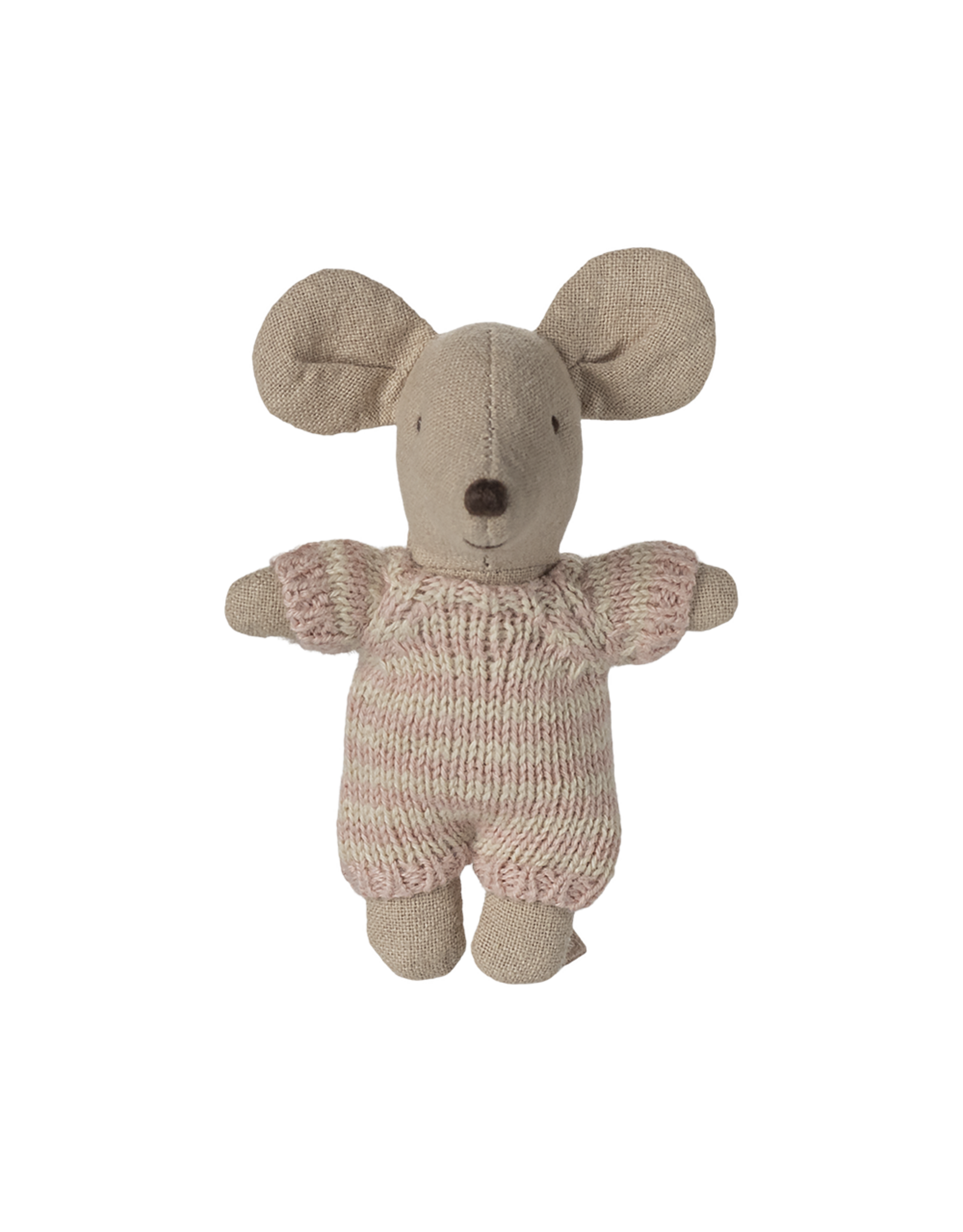 Maileg Baby Mouse in Carry Cot - Rose