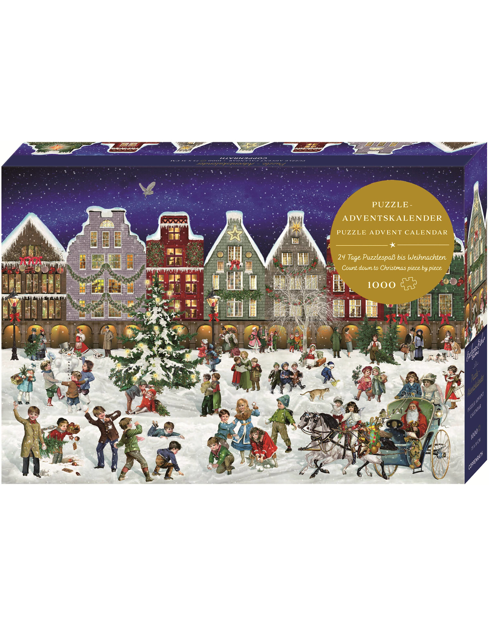 Puzzle Adventskalender - Winterabend in der Stadt
