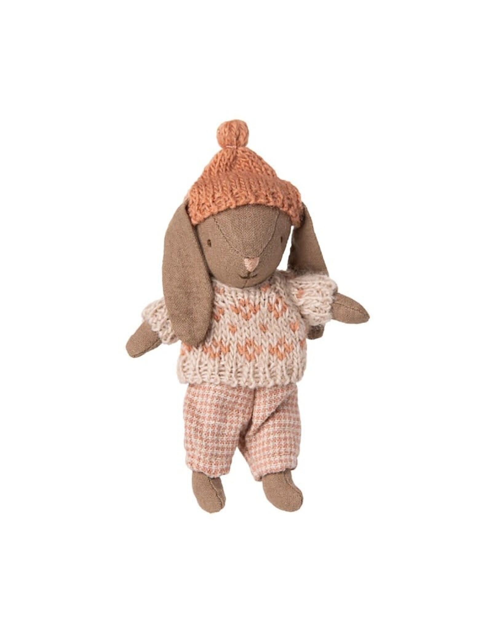 Maileg Winter Bunny Micro - Brown Rose