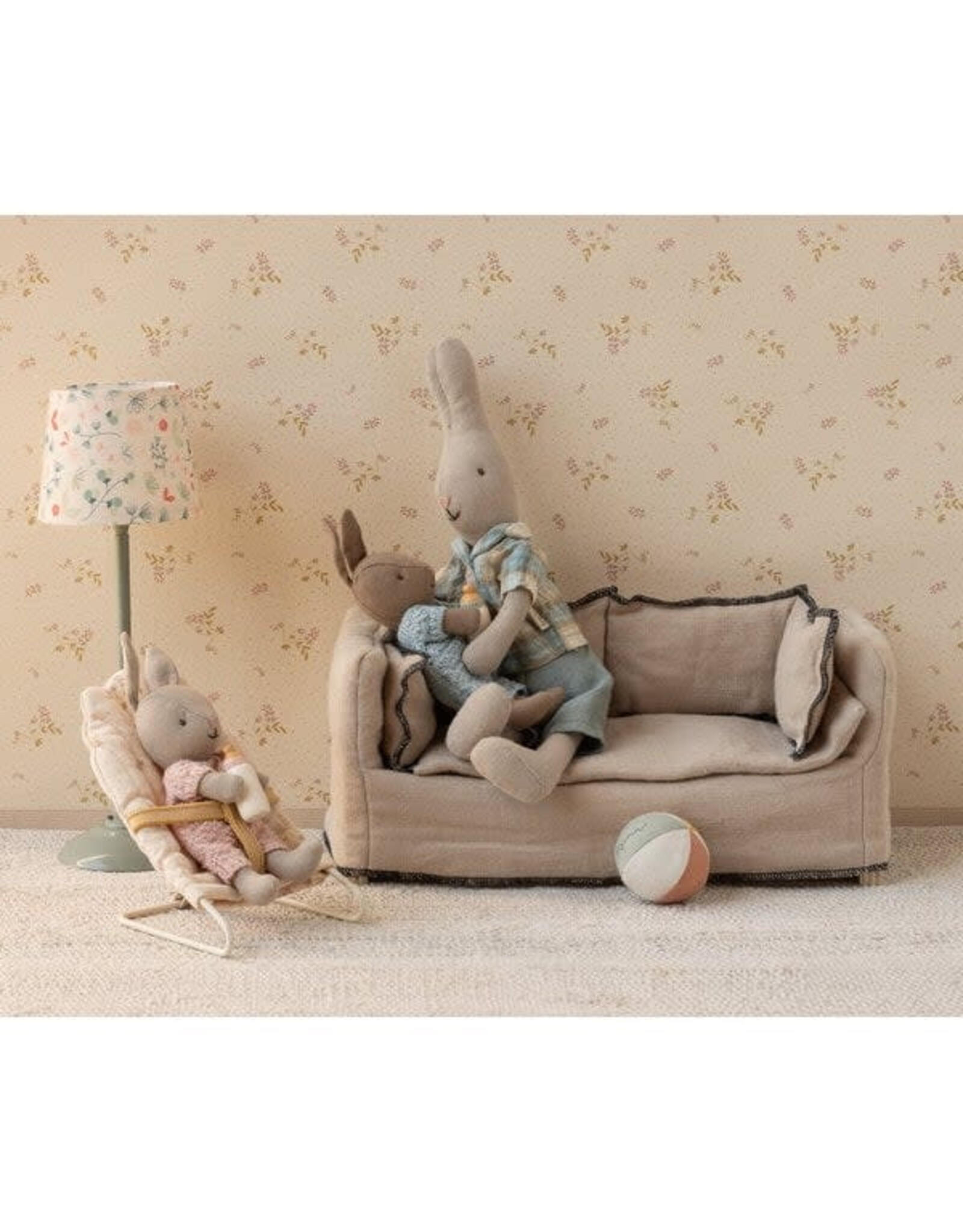 Maileg Rabbit Micro Knitted Suit - Sand Rose