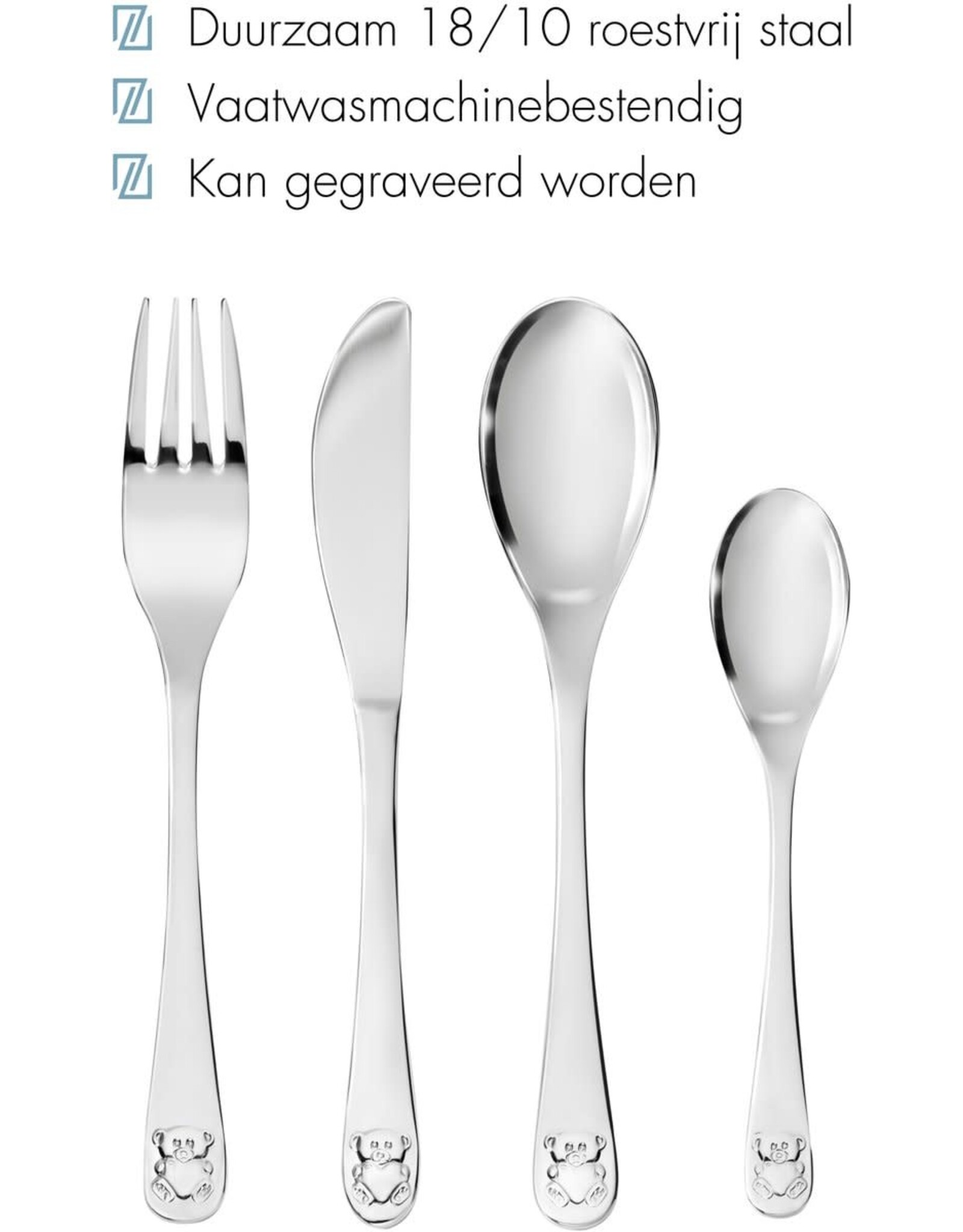 Zilverstad Kinderbestek "Beer”