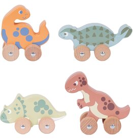 Houten Rollende Dino