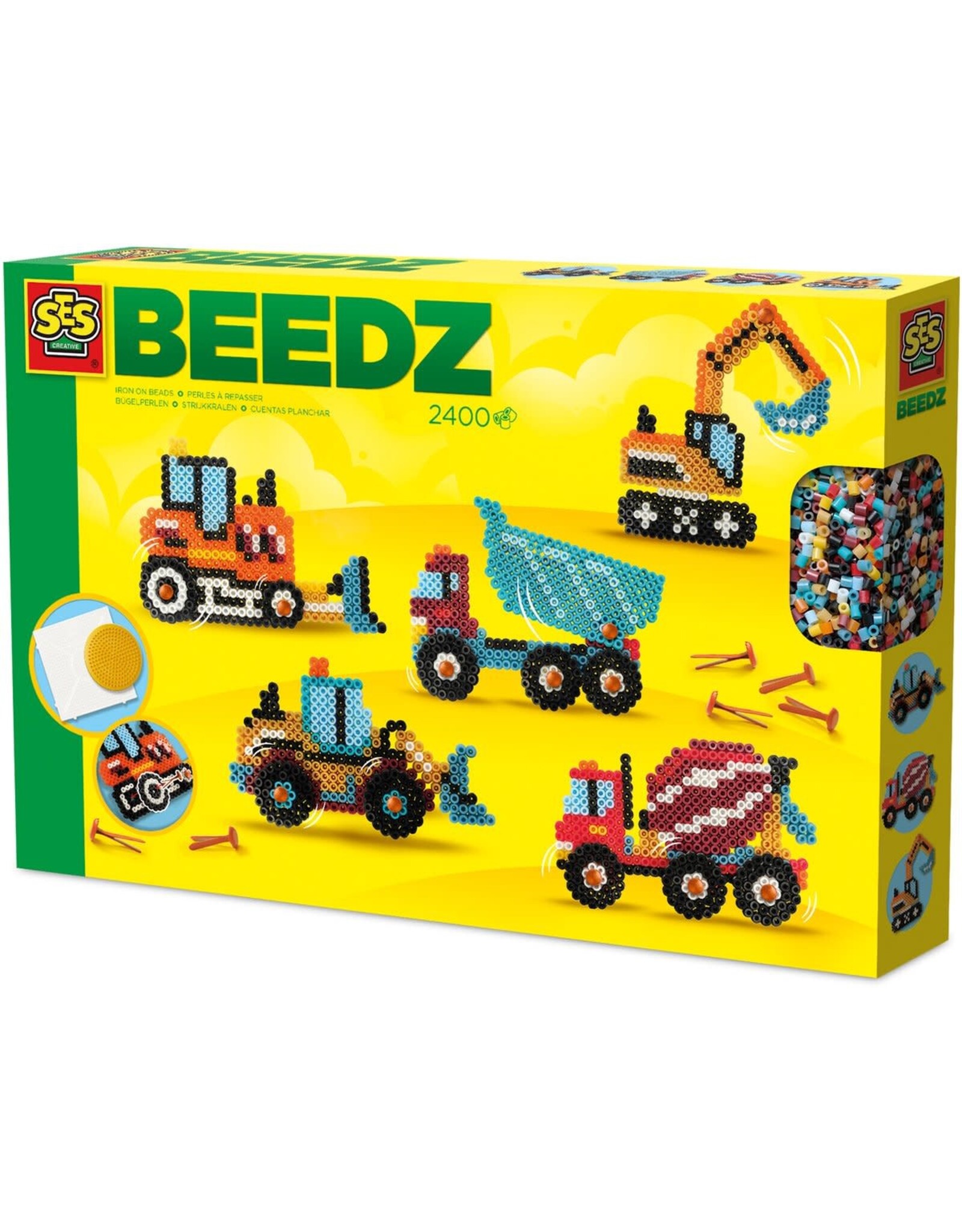 SES Beedz Strijkkralen: Bouwvoertuigen