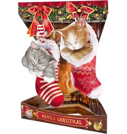 3D Swing Christmas Card "Christmas Kittens"