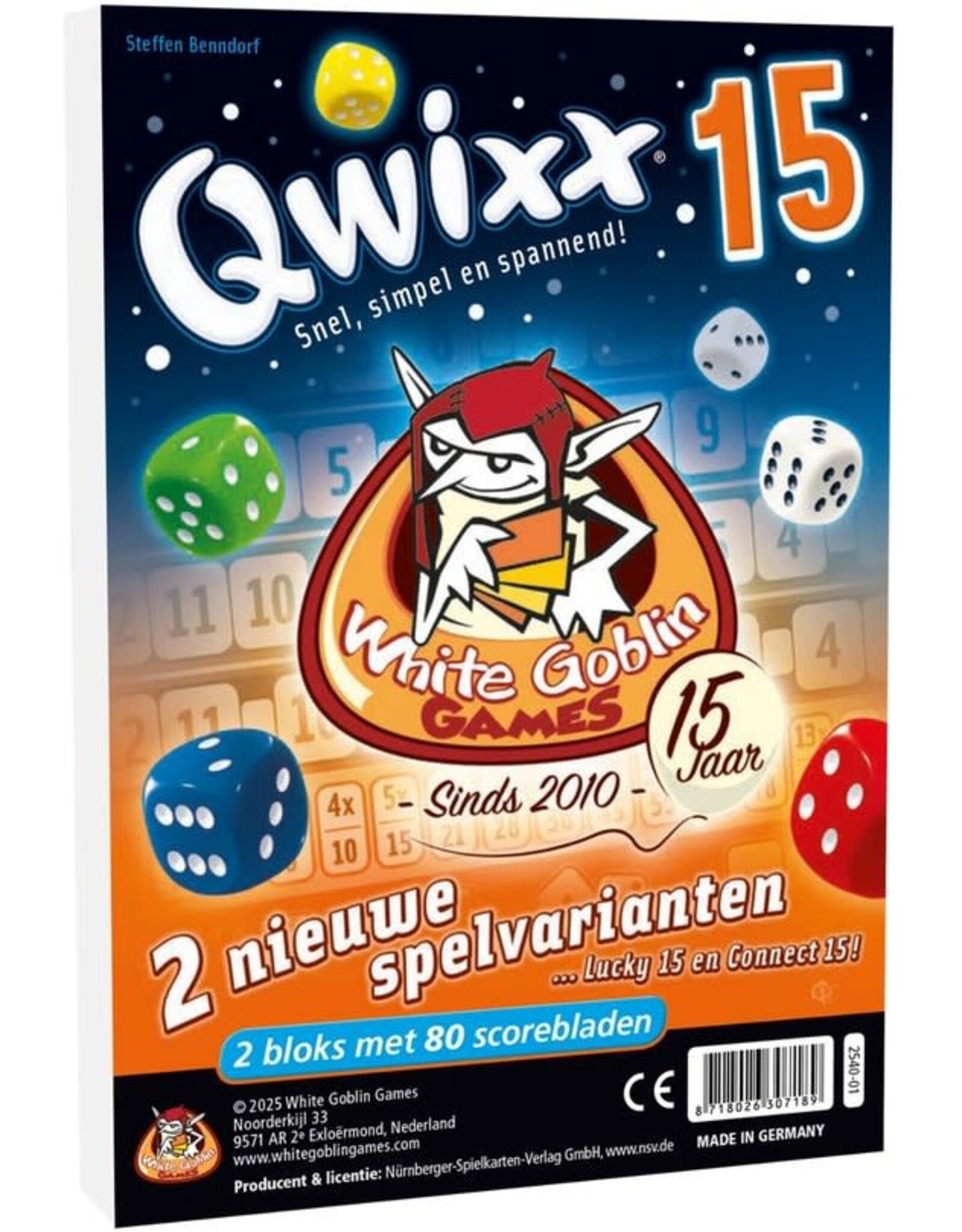White Goblin Games Qwixx 15  Scoreblokken