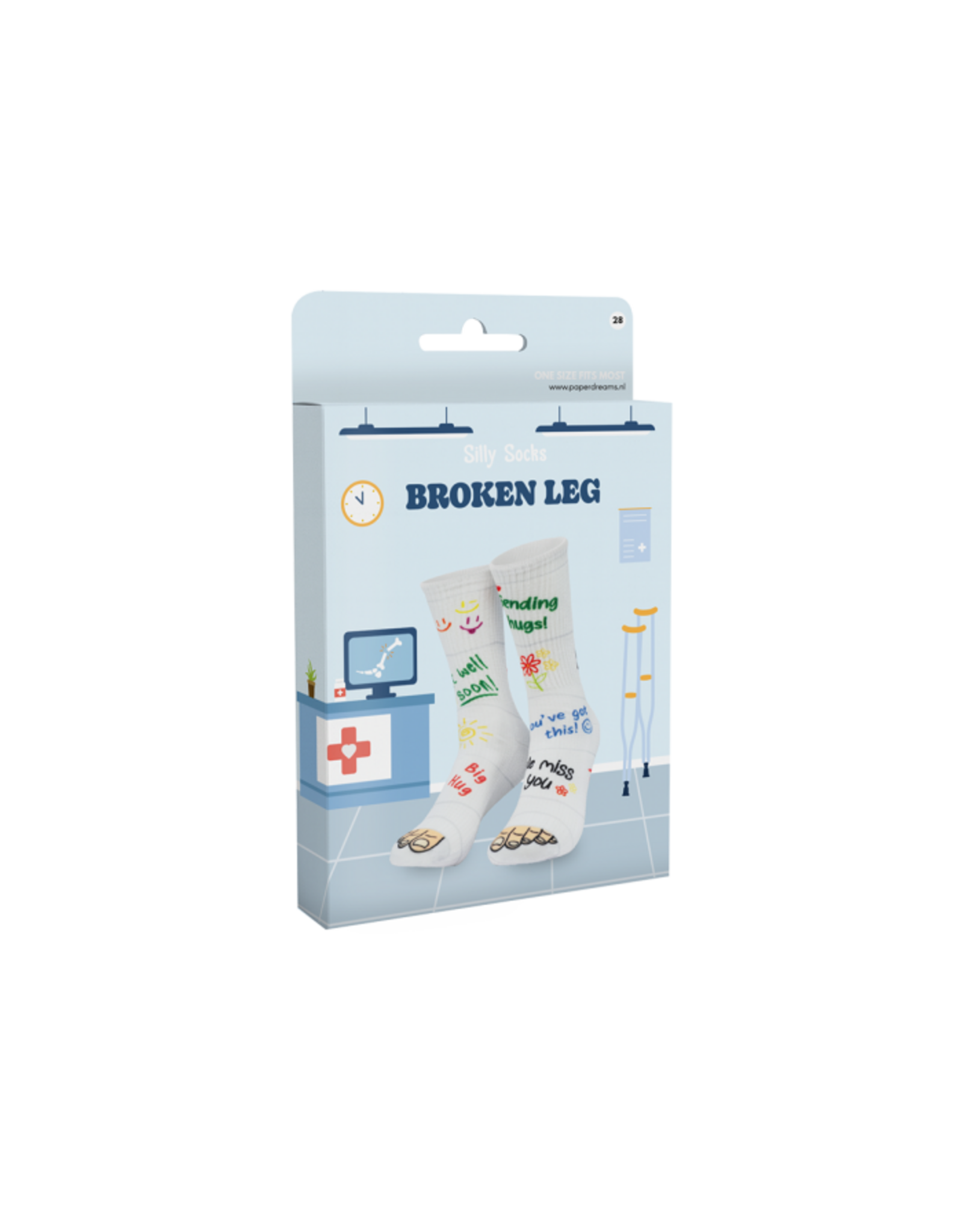 pd party Silly Socks - Broken Leg