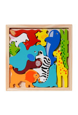 Houten Vormenpuzzel Wilde Dieren