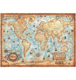 Heye Map Art Puzzle + Poster "The World"