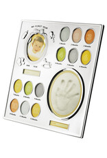 Zilverstad Verzilverde Fotolijst Eerste Jaar met Gips