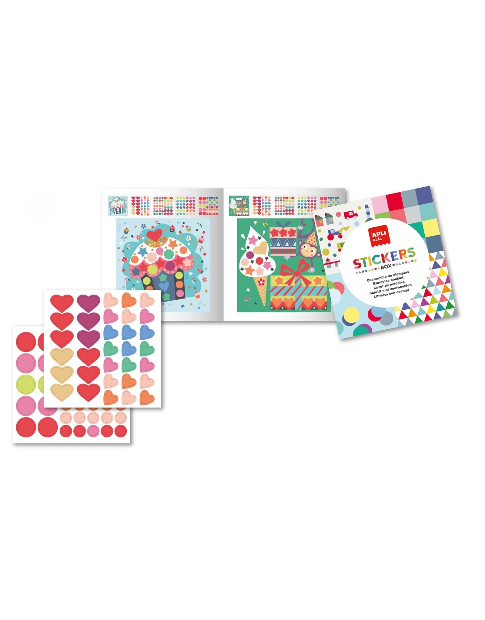 APLI Stickerkaarten in Blik ''Feest''