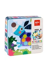 APLI Stickerkaarten in blik "Hond"