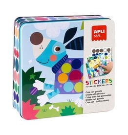 APLI Stickerkaarten in blik "Hond"