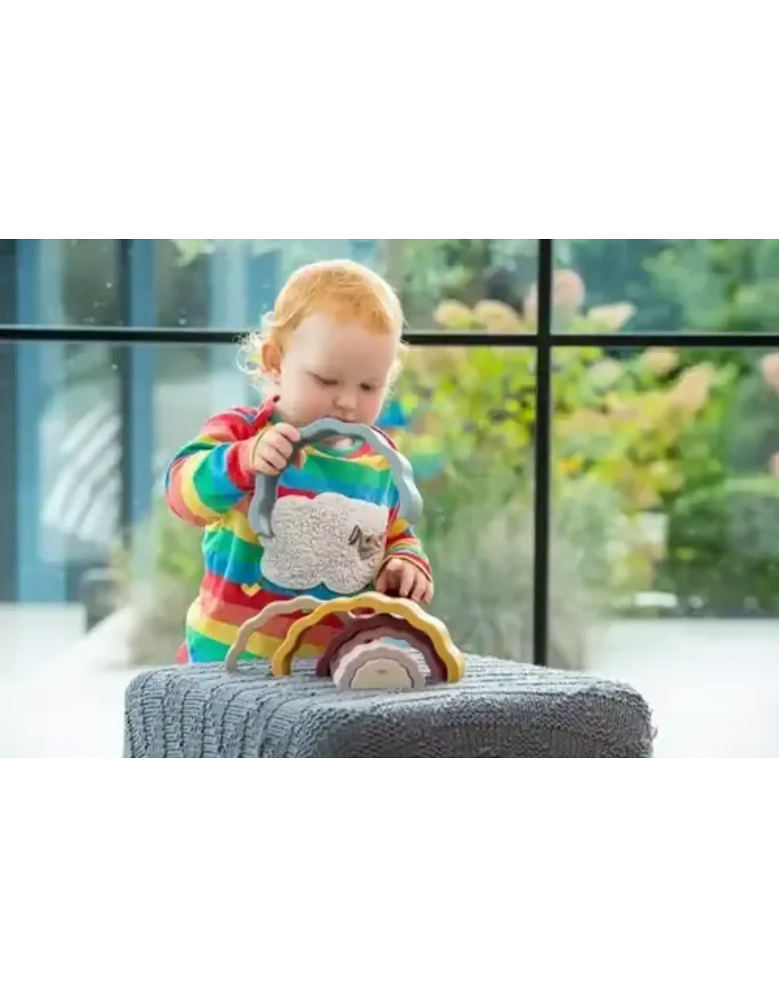 Tickit Silisoft Wobbel Regenboog (Aarde Kleuren)