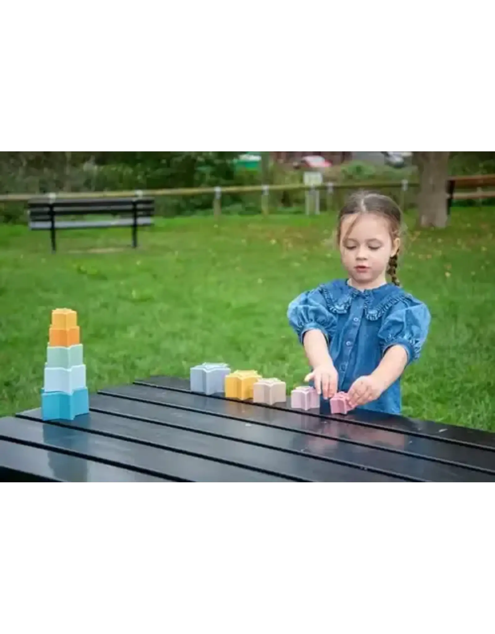 Tickit Silisoft Ster Vormige Stapelbekers (Aarde Kleuren)