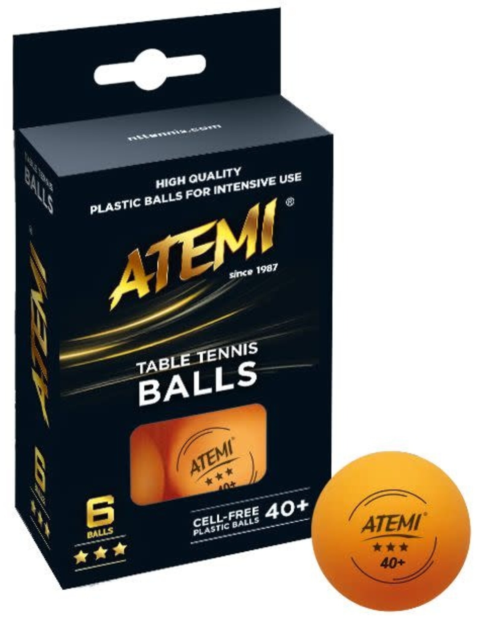 Atemi Tafeltennisballen Oranje 3 ster