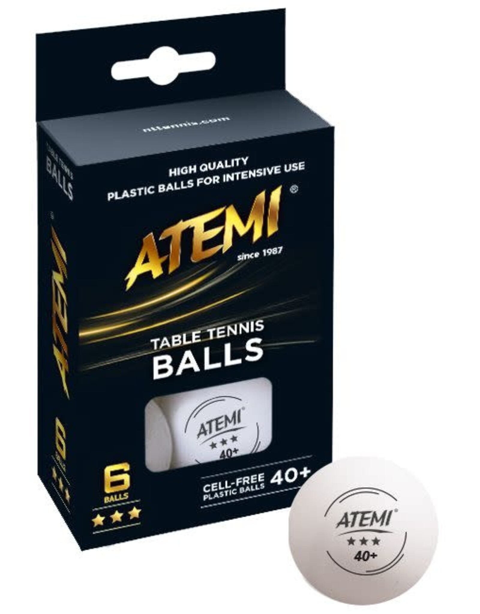 Atemi Tafeltennisballen Wit 3 ster