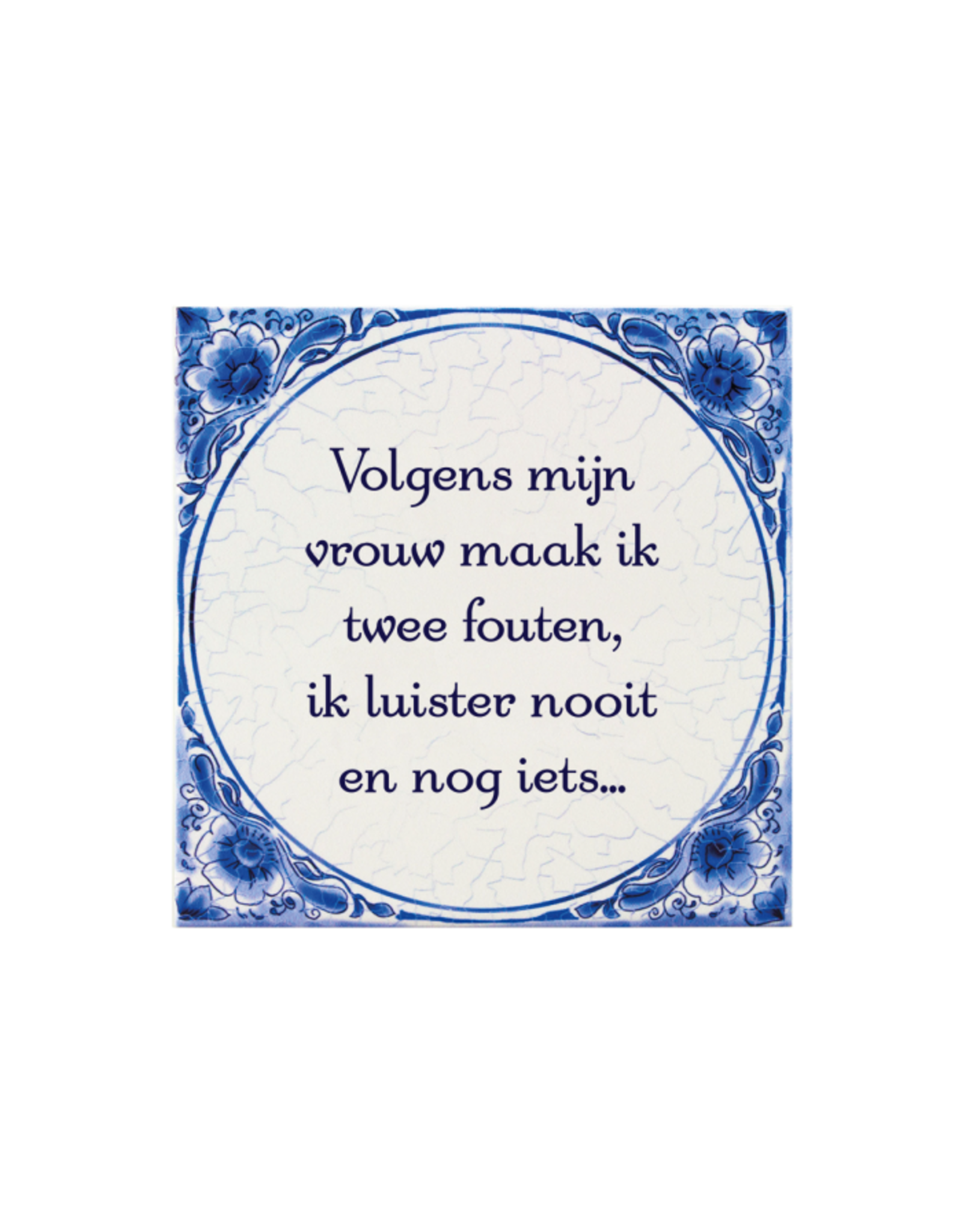 pd party Tegel Delfts blauw - Twee fouten