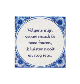 pd party Tegel Delfts blauw - Twee fouten