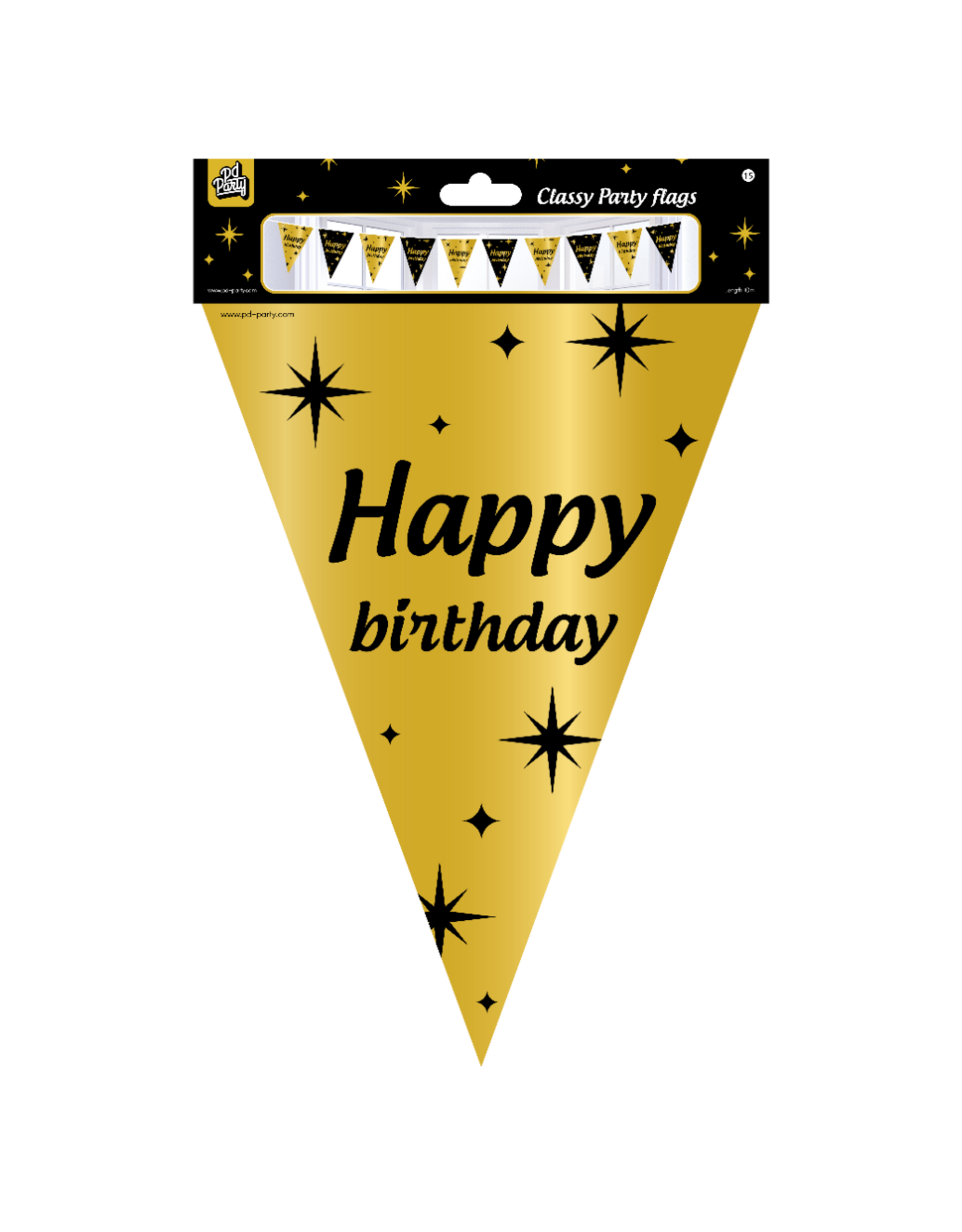 pd party Party Flags Foil - Happy Birthday