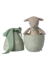 Maileg Easter Egg with micro Lamb Small - Dusty Mint
