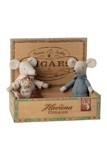 Maileg Grandma and Grandpa Mice in Cigarbox