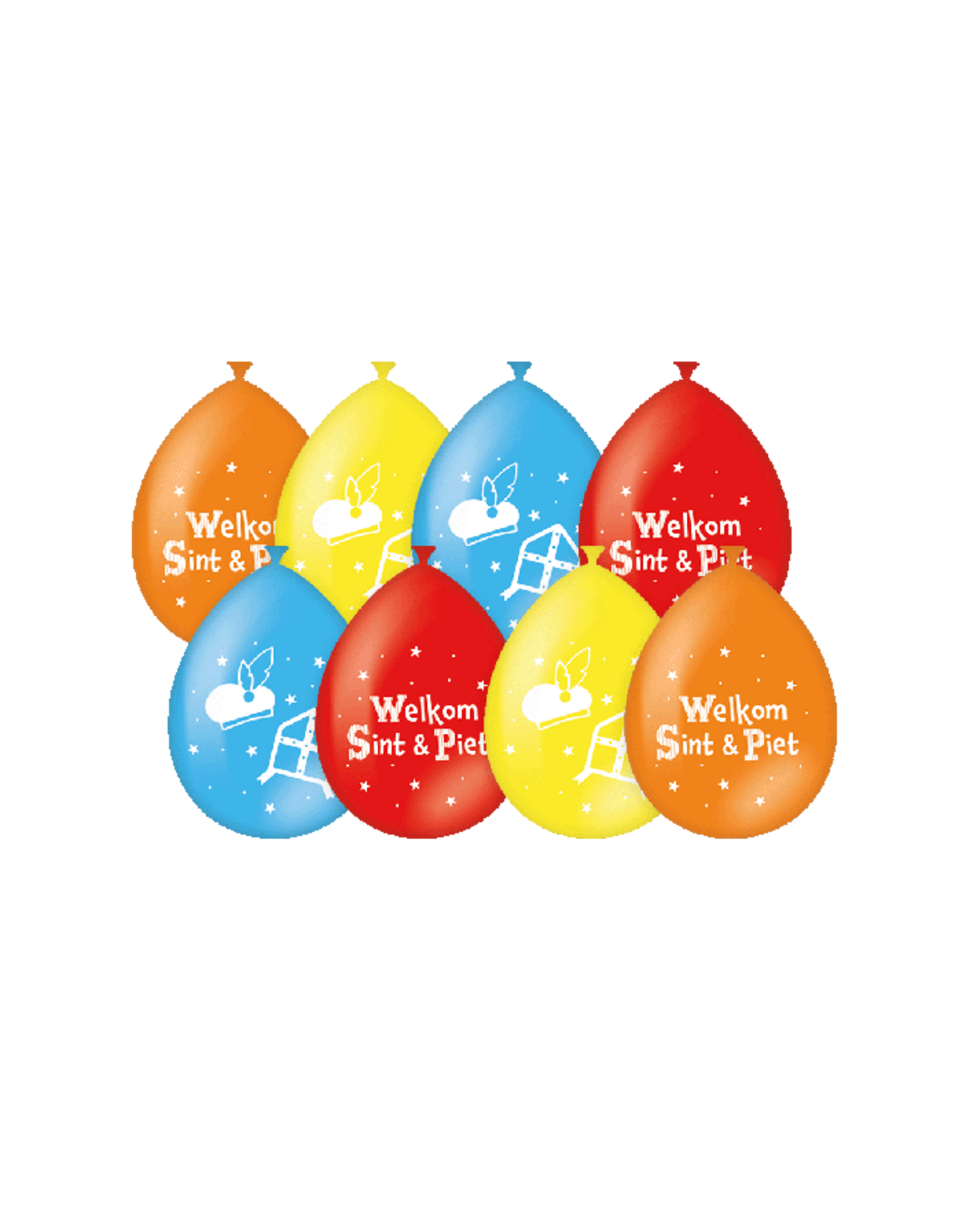 pd party Party Ballonnen - Welkom Sint & Piet (8 st)
