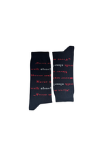 Nooitgedacht Cadeau Herensokken - Never walk alone! (rood/wit)
