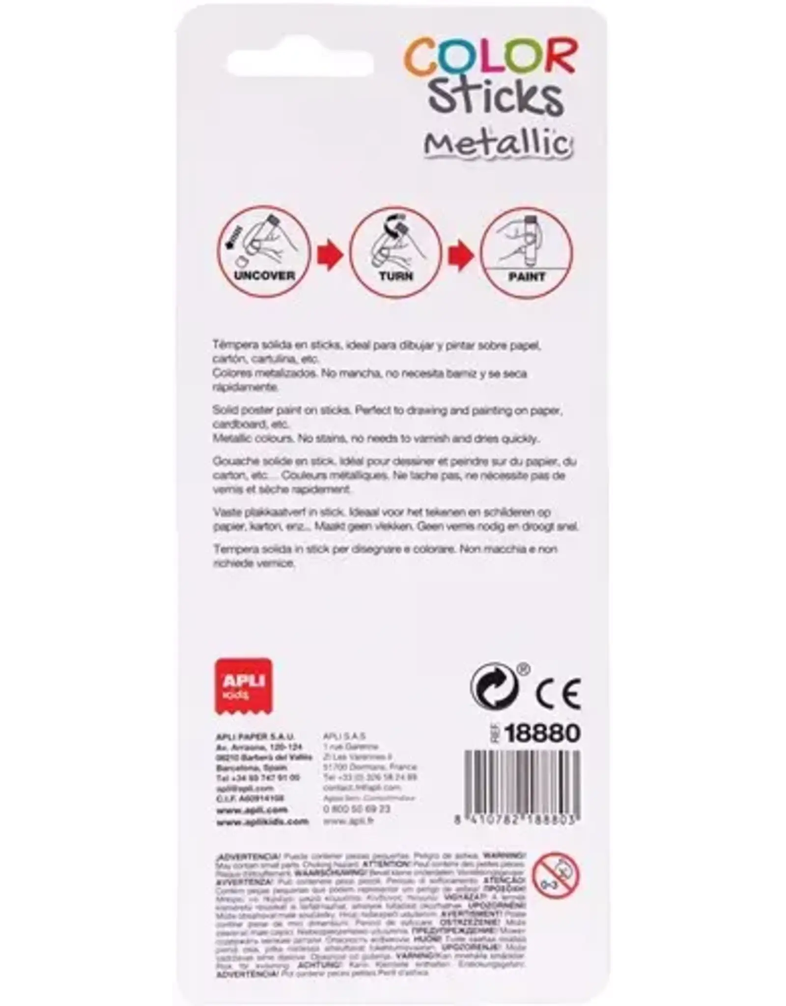 APLI Verfsticks Metallic Goud & Zilver