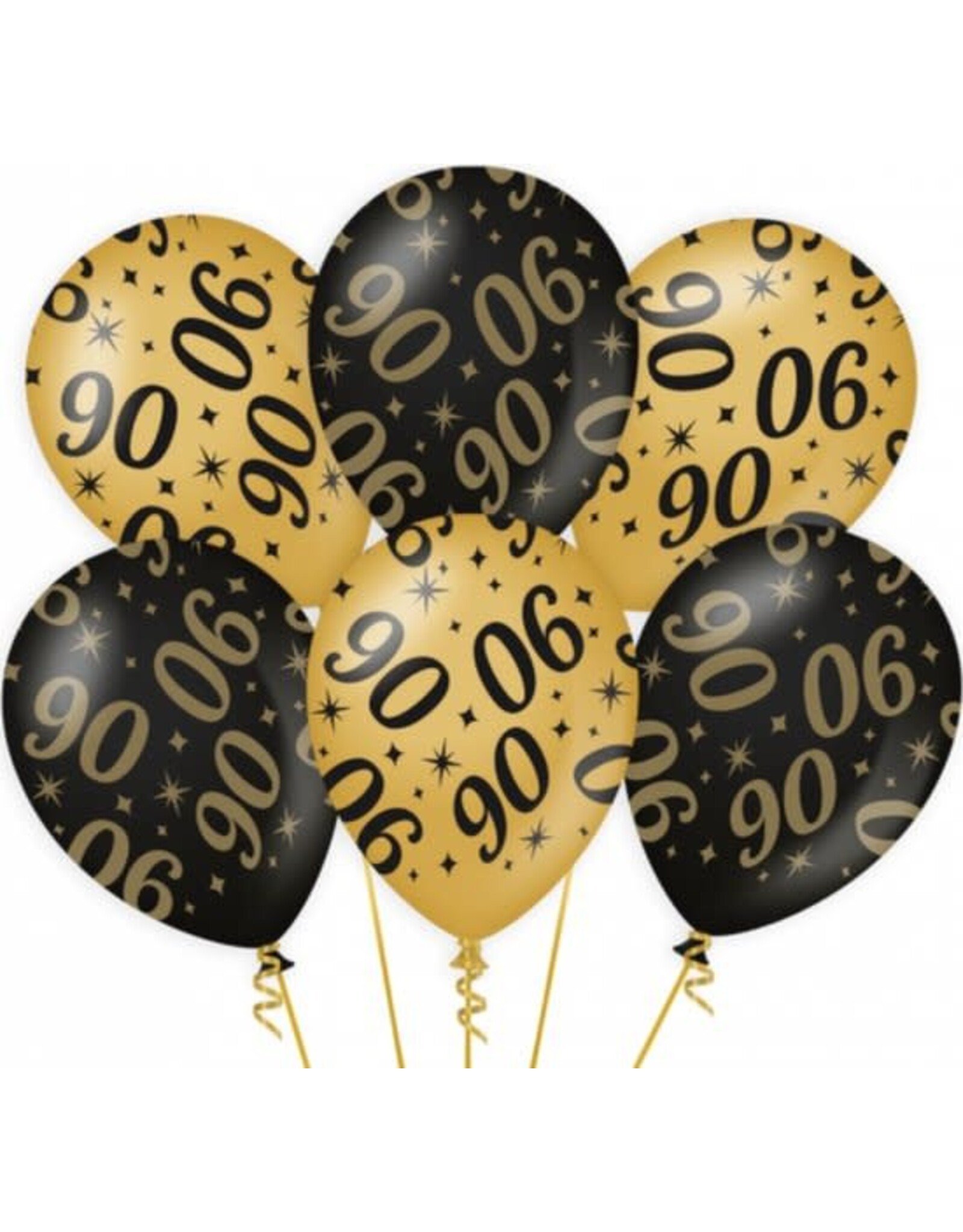 pd party Party Balloons Black/Gold - 90