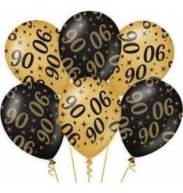 pd party Party Balloons Black/Gold - 90