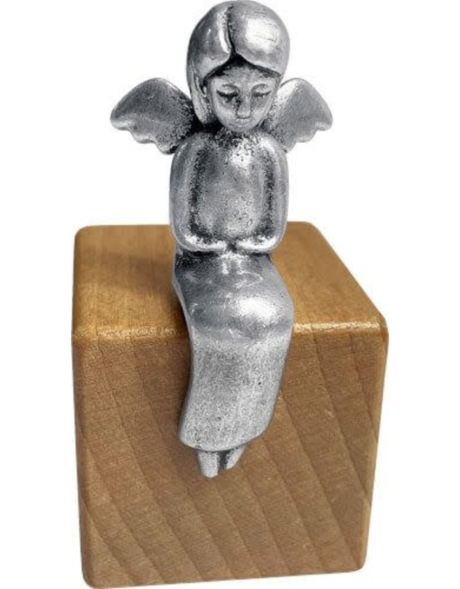 Beschermengel op houten kubus