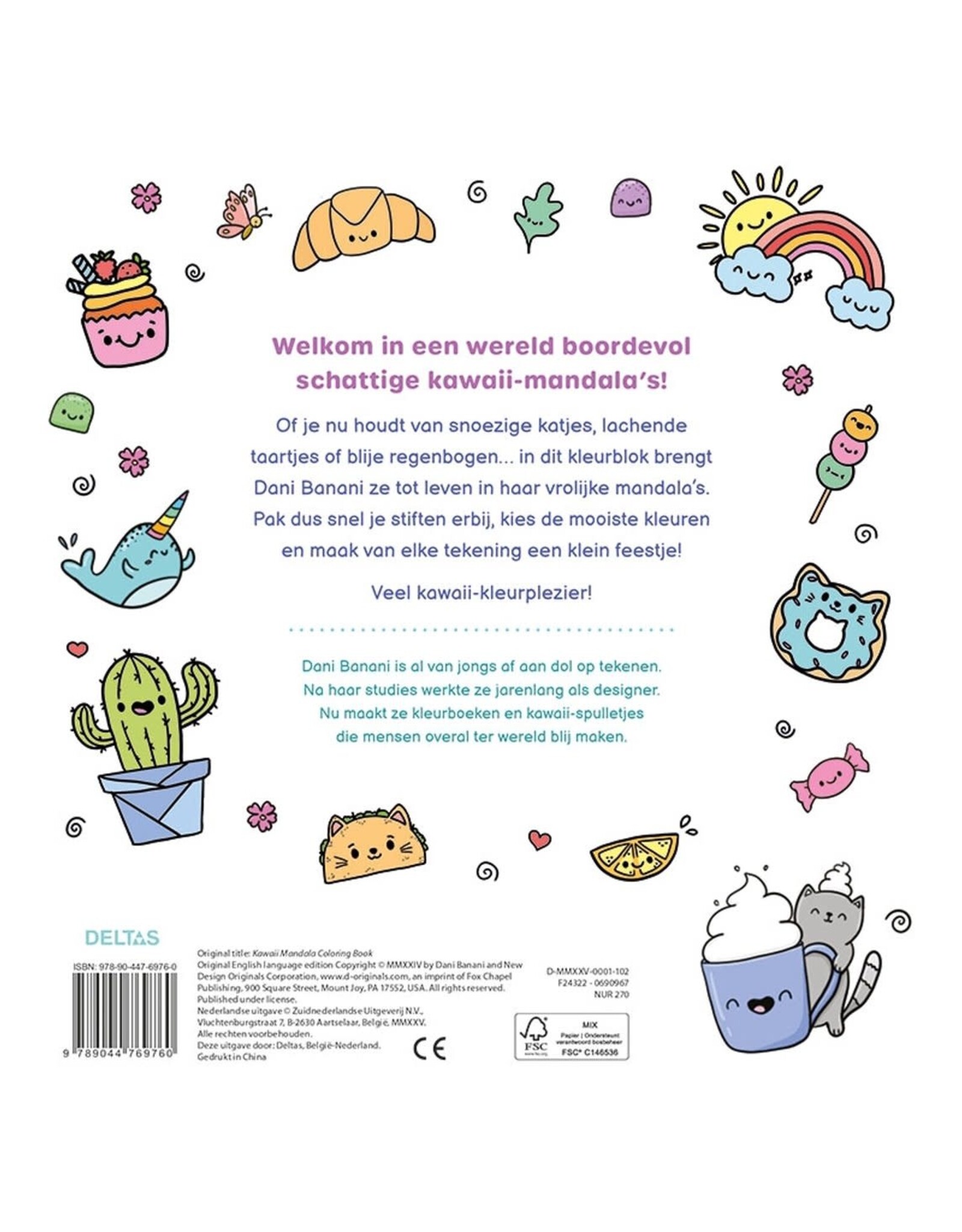 Deltas Kawaii Mandala Kleurpret