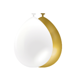 pd party Balloons Gold/White